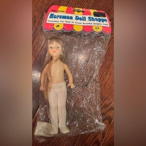 Horsman Doll Shoppe Vintage Doll Dress Create New Package Blonde Hair Blue Eyes